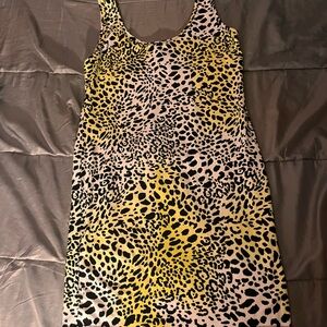 size M neon yellow tank top dress